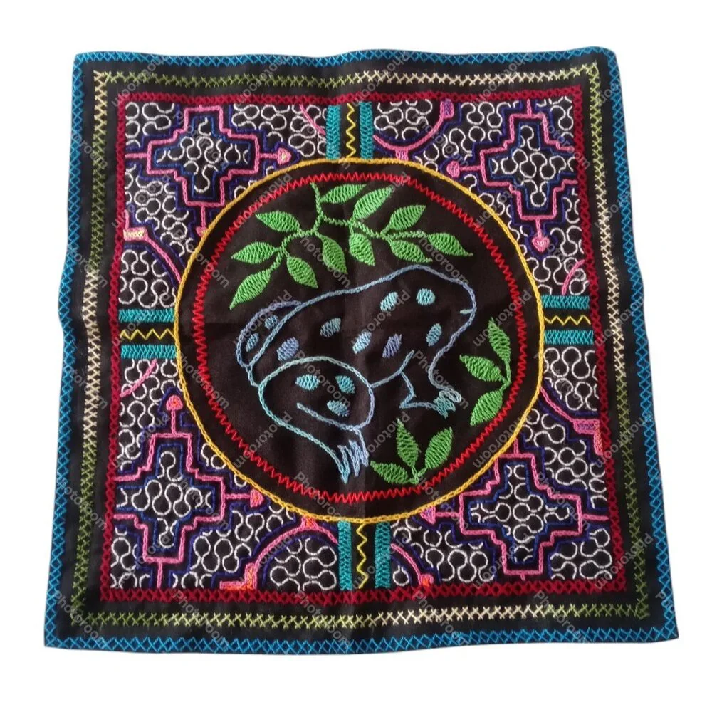 Hand Embroidered Shibipa Blanket Amazon Rainforest Art